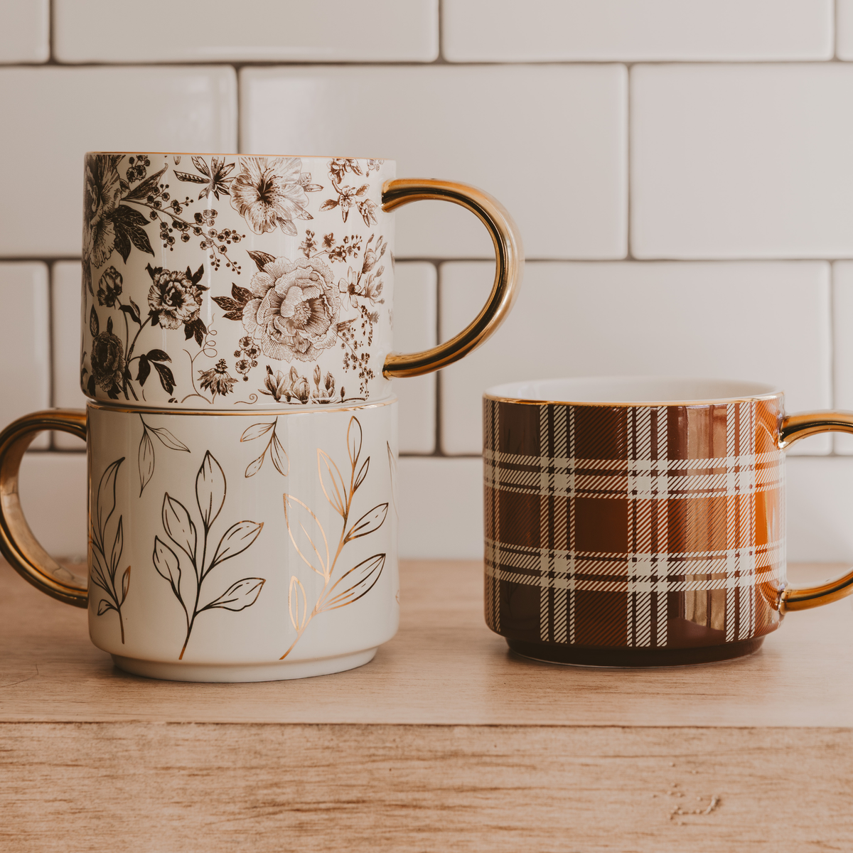 Brown Plaid Coffee Mug - Arriving in Store Late October
