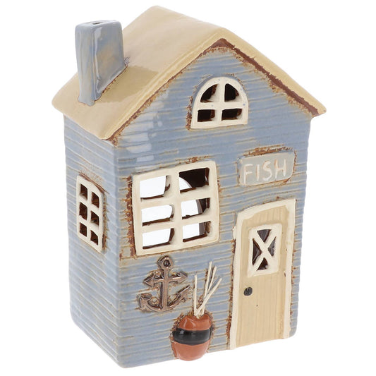 Village Pottery Beach House Pale Blue Tealight - September Drop
