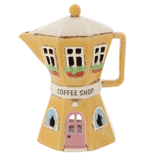 Village Pottery Coffee Pot House Tealight - Arriving in Store Late November