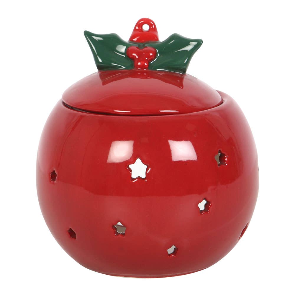 Red Christmas Ornament Bauble Oil Burner - September Drop