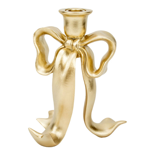 Champagne Bow Candle Holder Large - February Drop