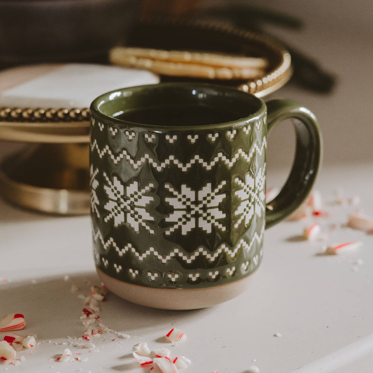 Green Fair Isle Sweater Stoneware Coffee Mug - Arriving in Store Late October