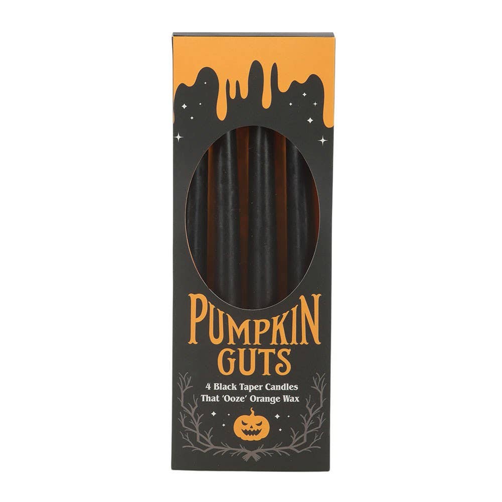 Pumpkin Guts Oozing Set of 4 Taper Candles - Arriving in Store September