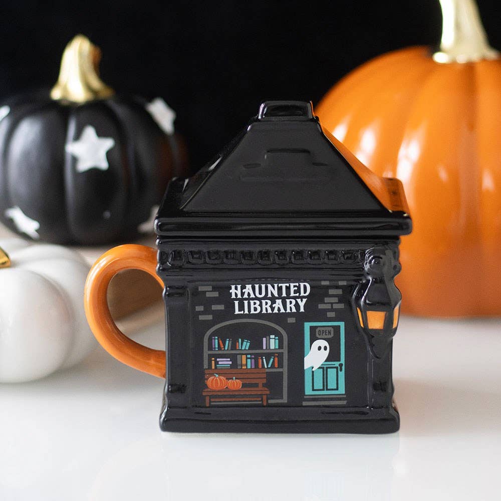 Haunted Library Lidded Mug - Arriving in Store September