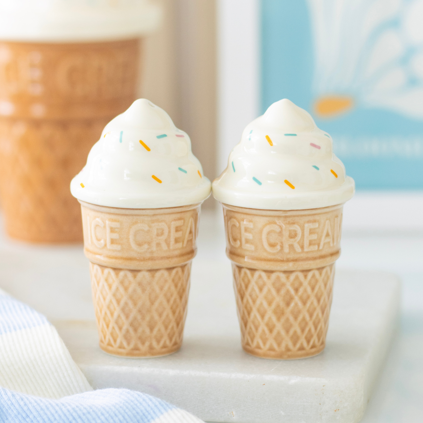 S/2 Ice Cream Salt & Pepper Set