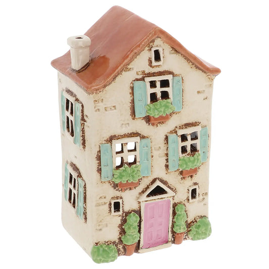 Village Pottery Tall Shutter House Tealight - Arriving in Store Late November