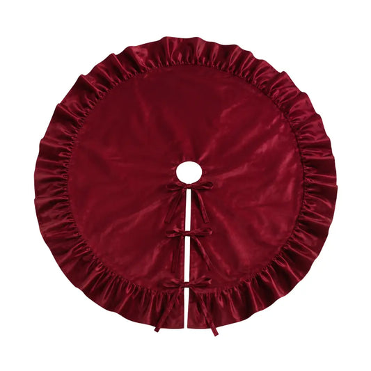 Manor House Deep Red Velvet Tree Skirt - Arriving in Store November
