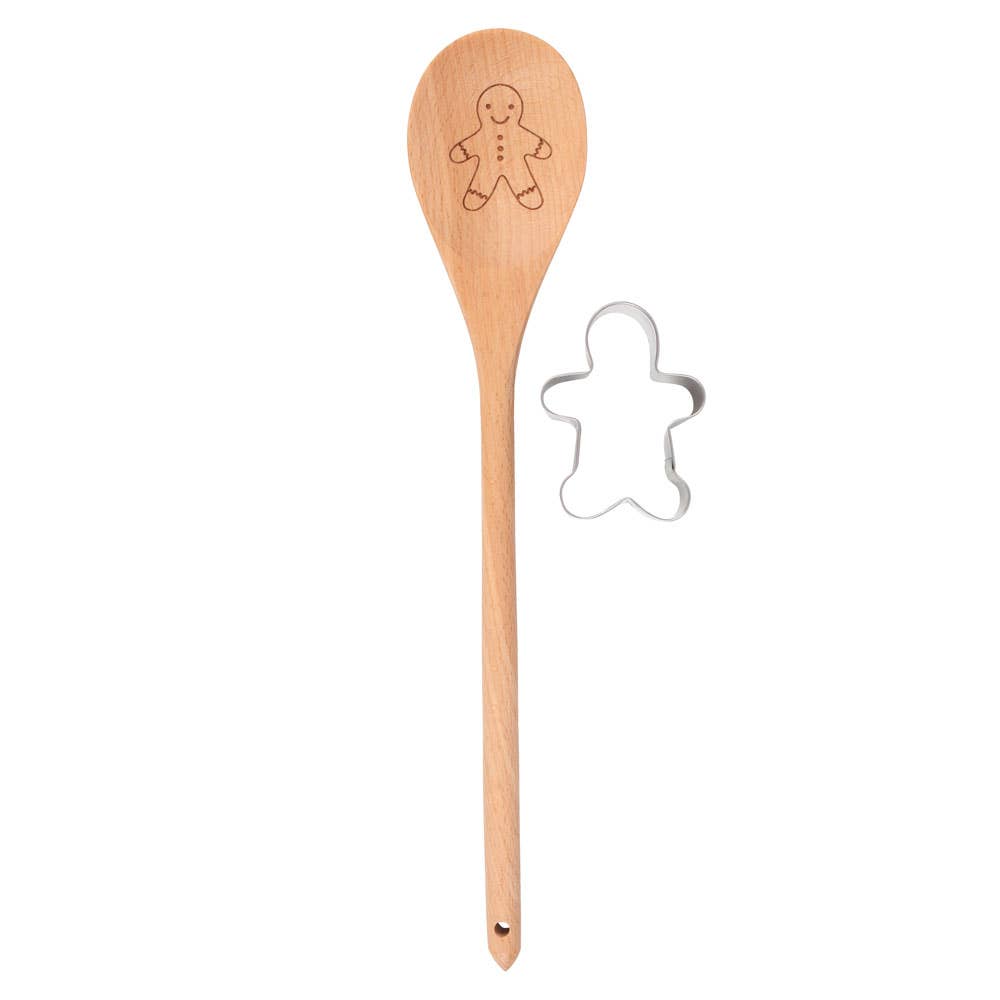 Gingerbread Wooden Spoon Baking Set