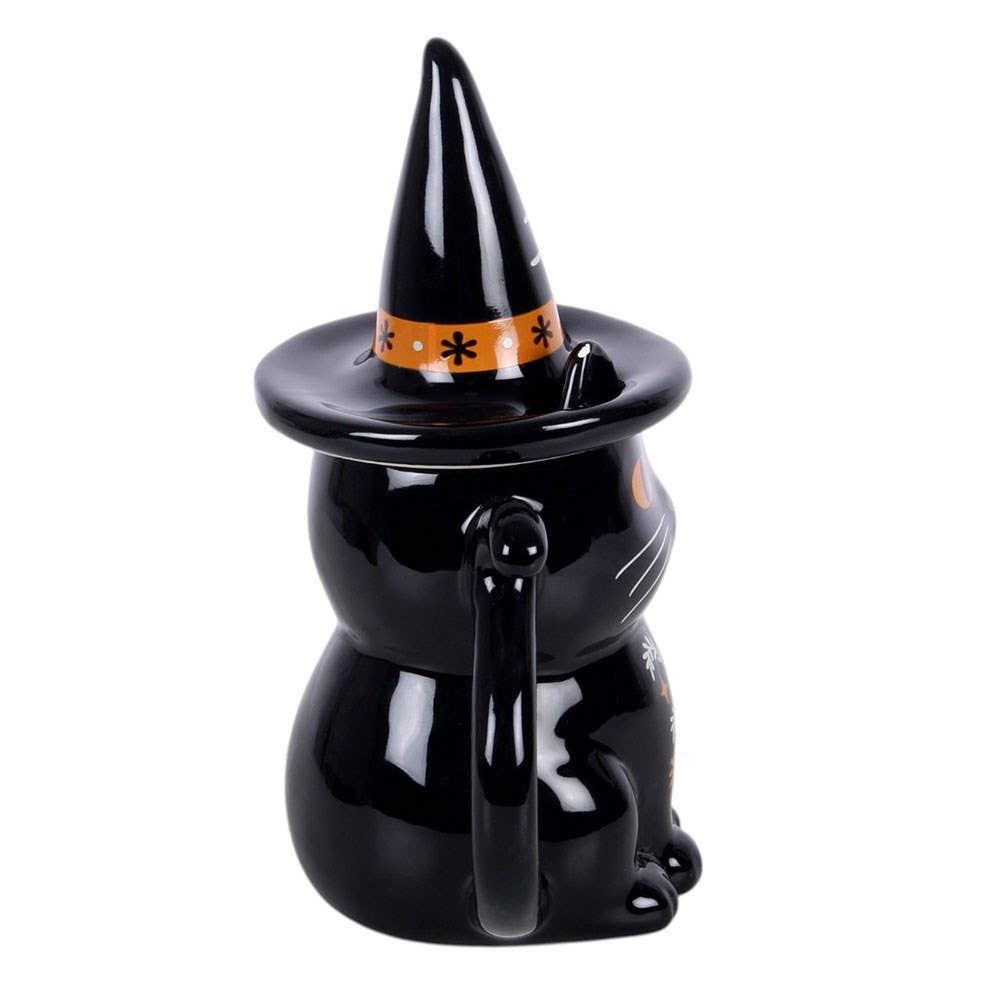 Frightful Folk Black Cat Lidded Mug - Arriving in Store September