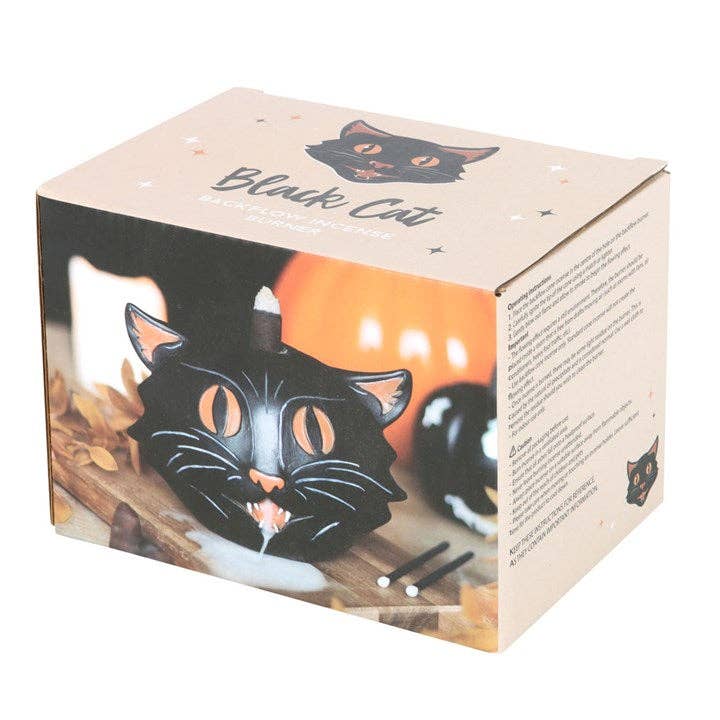 Black Cat Halloween Backflow Incense Burner - September Drop