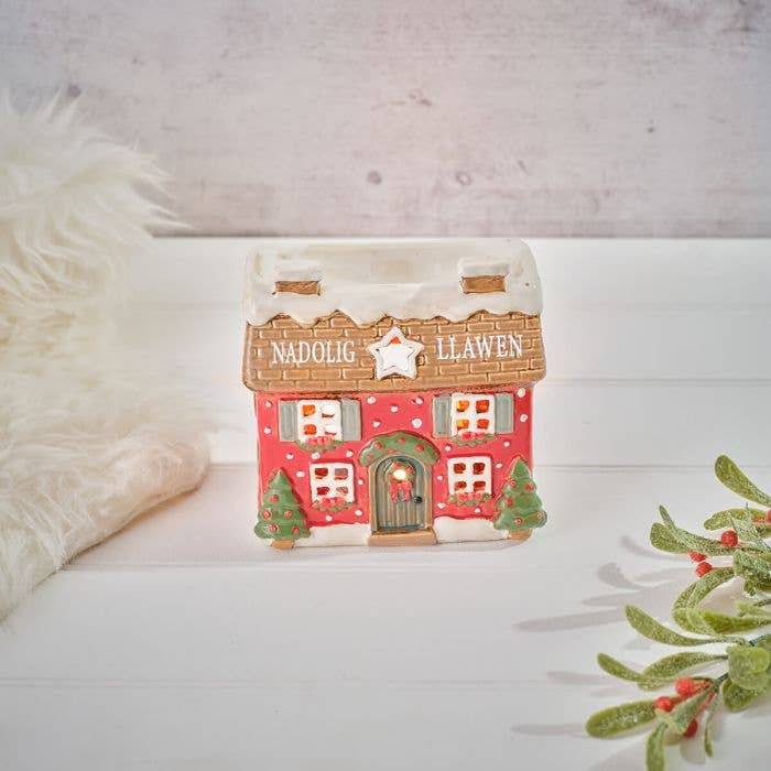 Welsh Holly Cottage Stoneware House Wax Melt Burner - Arriving in Store September