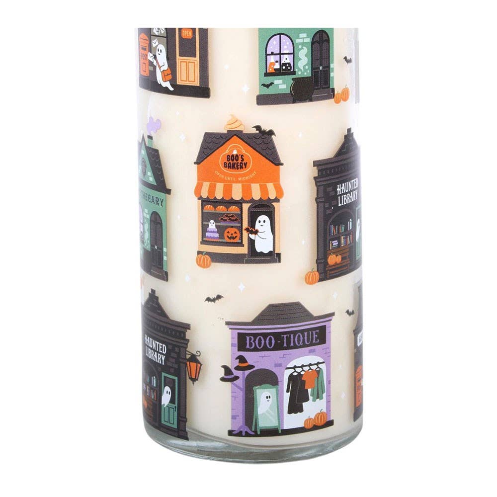 Spooky Street Pumpkin Cinnamon Roll Tube Candle - Arriving in Store September