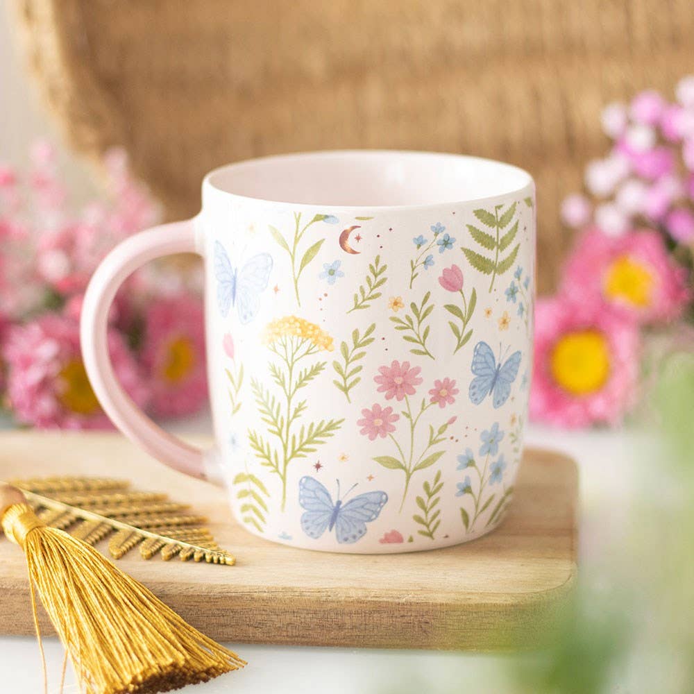 Luna Bloom Floral Print Ceramic Mug