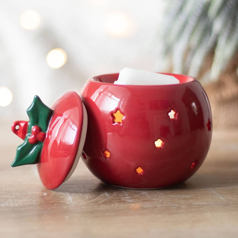Red Christmas Ornament Bauble Oil Burner - September Drop