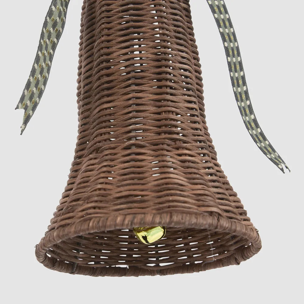 Rattan Bell Ornament Chocolate Brown - Arriving in Store October