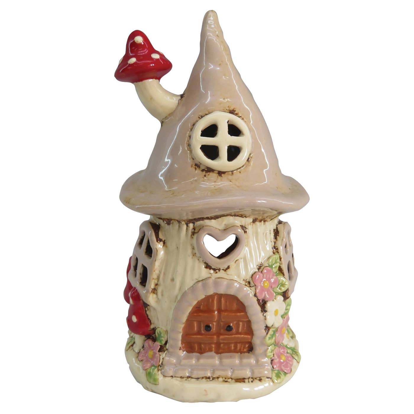 Village Pottery Mushroom Beige House Tealight - Arriving in Store Mid-March