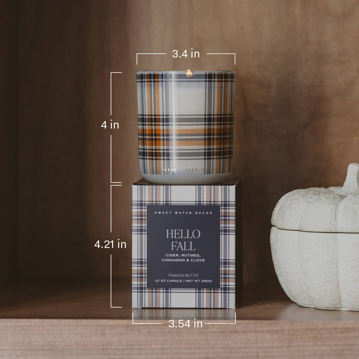 Pumpkin Spice 12 oz Boxed Soy Candle - Arriving in Store Late October