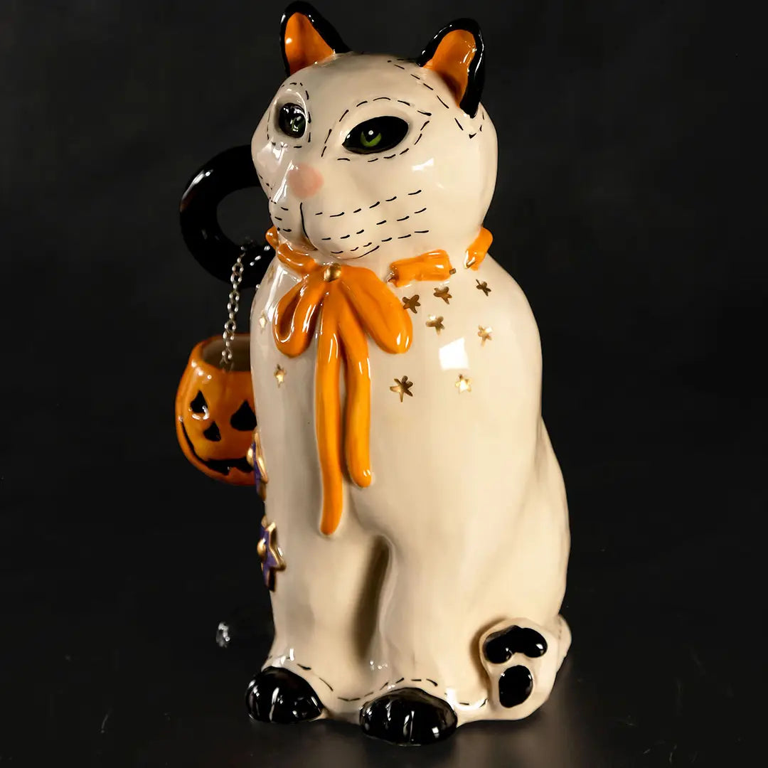 Ghost Cat Tealight Holder - Arriving in Store September