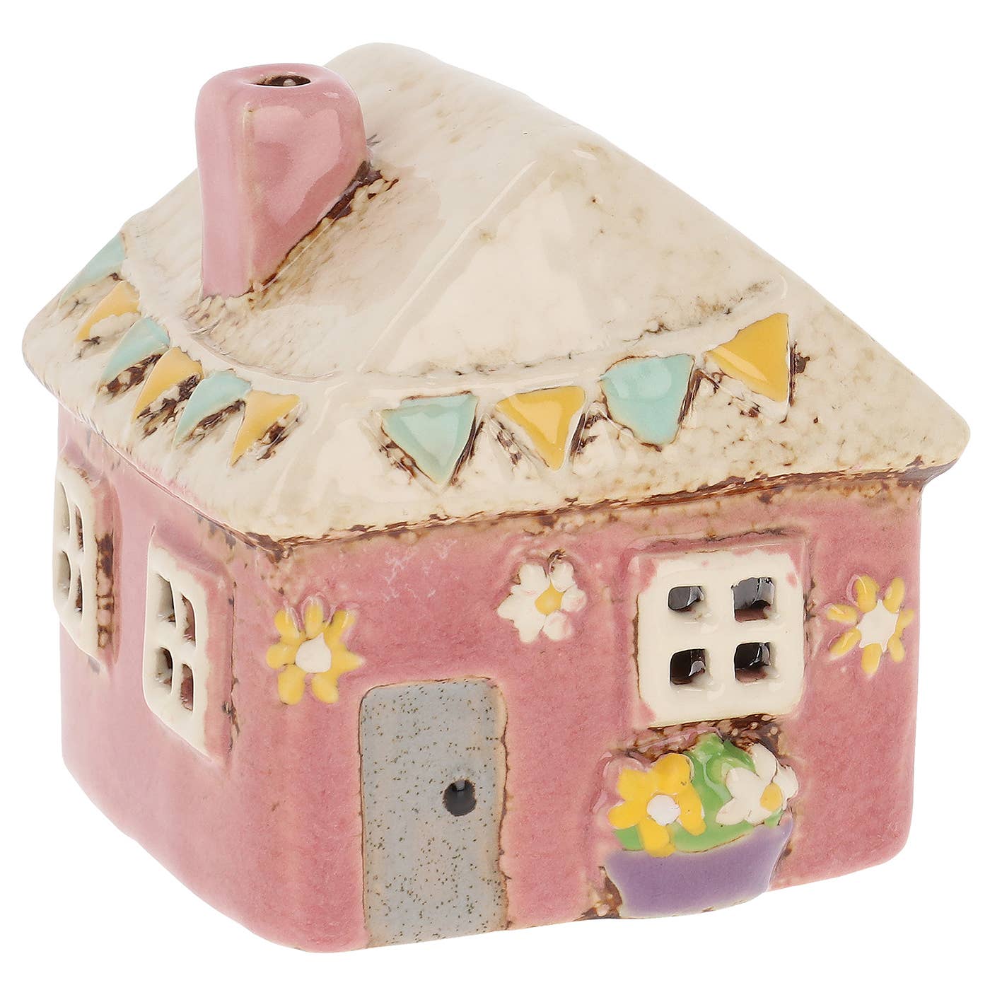 Village Pottery Pink Garden House Mini Tealight - September