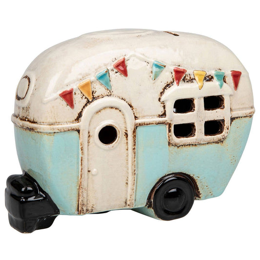 Village Pottery Caravan Money Box Aqua - Late January 2026 Drop