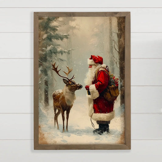 Mr Claus and his Reindeer - Large - June Drop