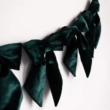 Manor House Velvet Emerald Bow Garland - Arriving in Store September/October