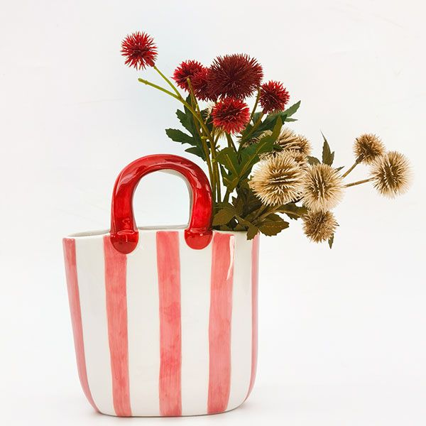 Stripe Handbag Vase