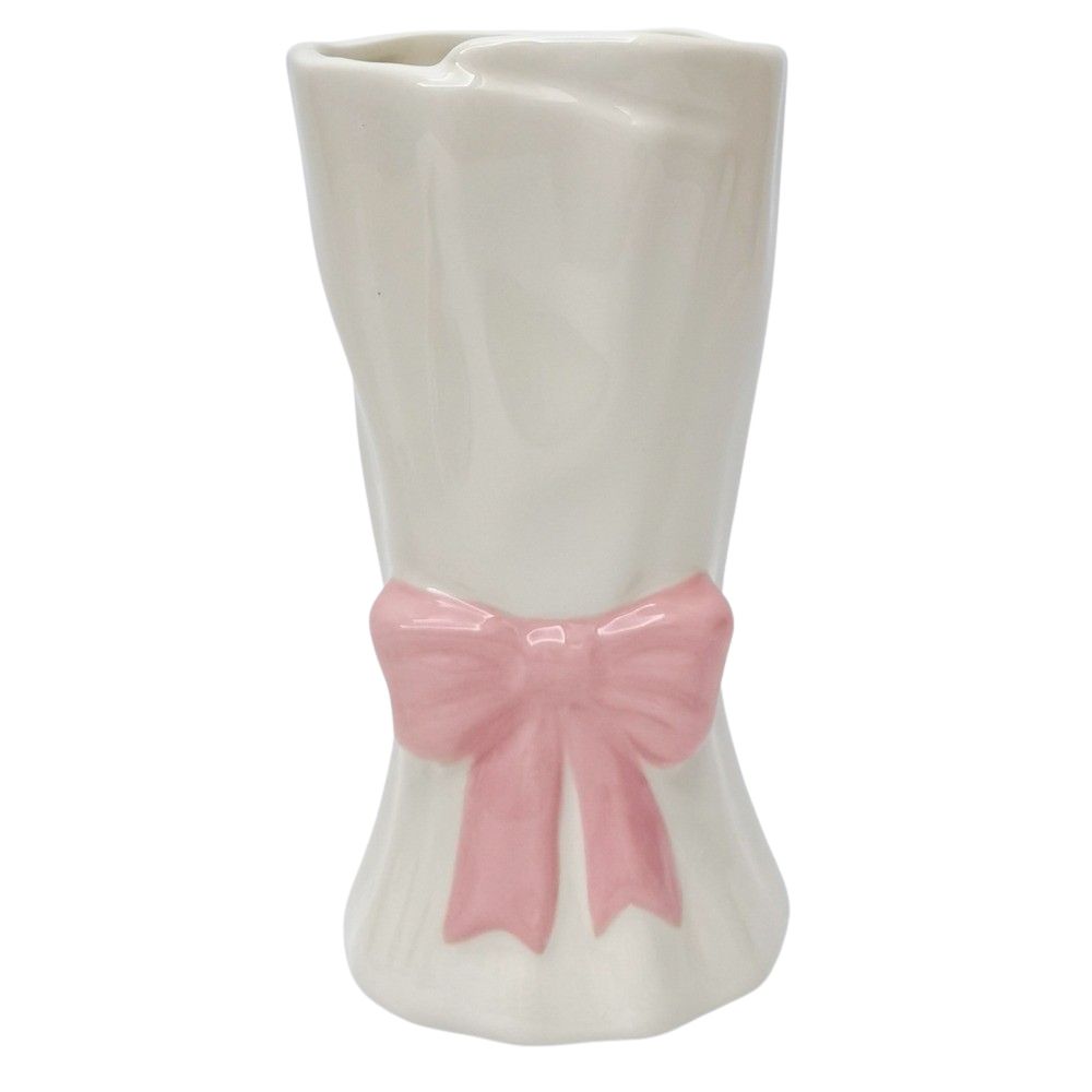 Bow Vase Pink 21cm - Mid February Drop