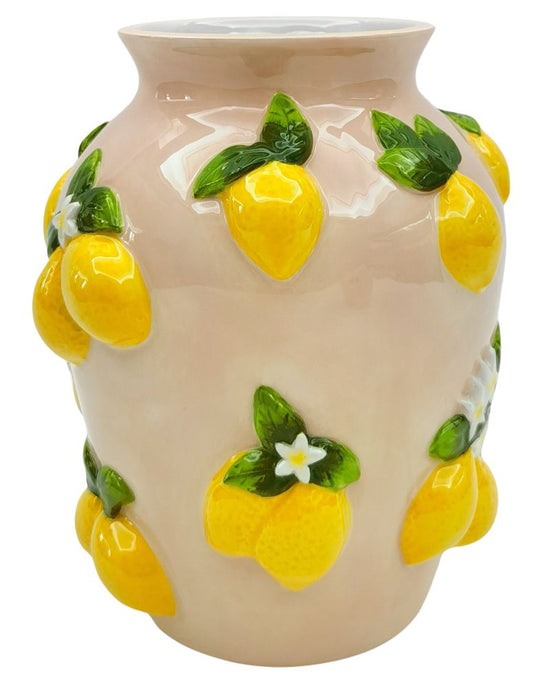 Tuscan Lemon Vase Pink