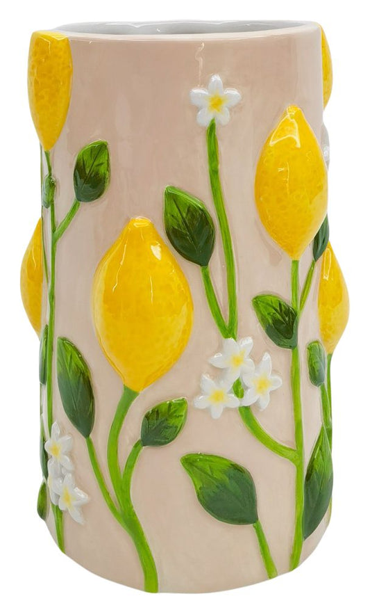 Tuscan Lemon Vase Pink - August Drop