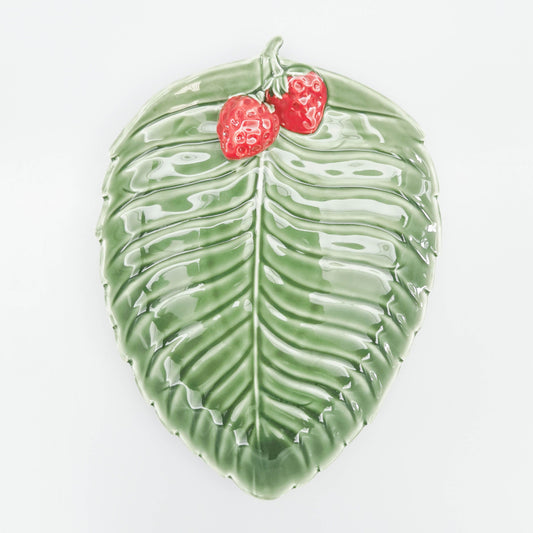 Strawberry Platter Green 32x24cm - Late September Drop