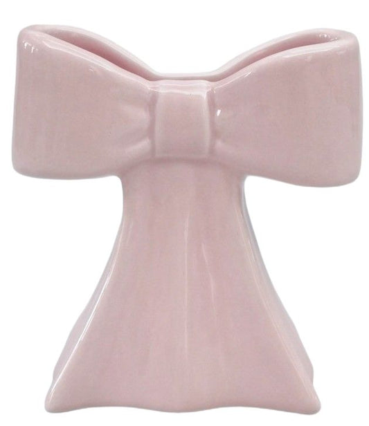 Bow Vase Pink 11cm- October Drop